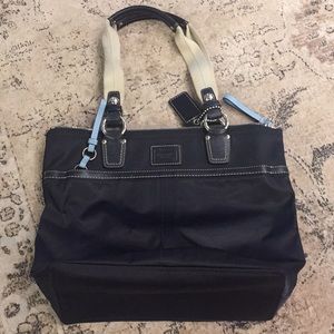 Small Coach tote - nylon outside, fabric inside